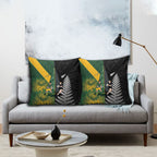 New Zealand and South Africa Rugby Pillow Cover Ultimate Rivalry All Black Springboks