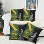 New Zealand and South Africa Rugby Pillow Cover Ultimate Rivalry All Black Springboks