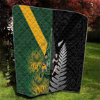 New Zealand and South Africa Rugby Quilt Ultimate Rivalry All Black Springboks