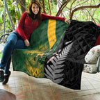 New Zealand and South Africa Rugby Quilt Ultimate Rivalry All Black Springboks