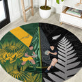New Zealand and South Africa Rugby Round Carpet Ultimate Rivalry All Black Springboks