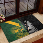 New Zealand and South Africa Rugby Rubber Doormat Ultimate Rivalry All Black Springboks
