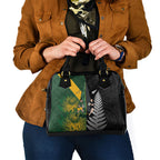 New Zealand and South Africa Rugby Shoulder Handbag Ultimate Rivalry All Black Springboks