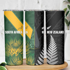 New Zealand and South Africa Rugby Skinny Tumbler Ultimate Rivalry All Black Springboks