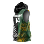 New Zealand and South Africa Rugby Custom Sleeveless Hoodie Ultimate Rivalry All Black Springboks