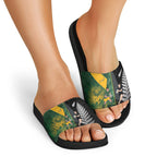 New Zealand and South Africa Rugby Slide Sandals Ultimate Rivalry All Black Springboks