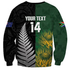 New Zealand and South Africa Rugby Custom Sweatshirt Ultimate Rivalry All Black Springboks