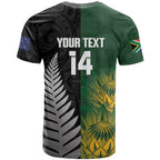 New Zealand and South Africa Rugby Custom T Shirt Ultimate Rivalry All Black Springboks