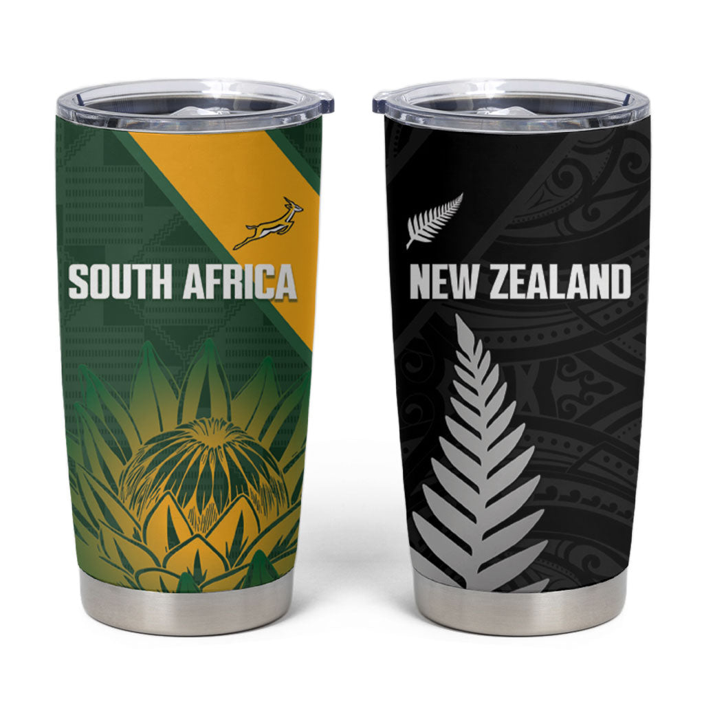 New Zealand and South Africa Rugby Tumbler Cup Ultimate Rivalry All Black Springboks