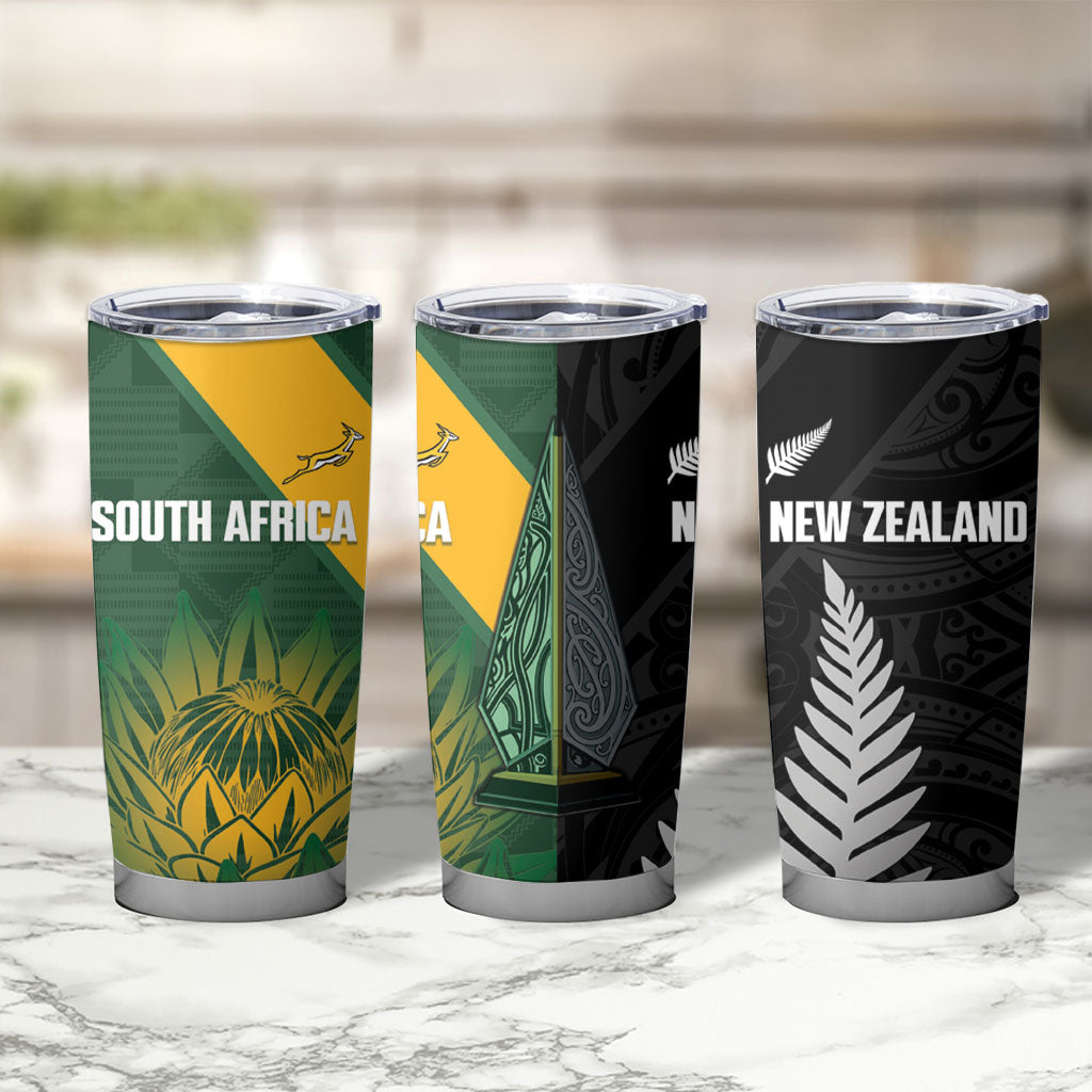 New Zealand and South Africa Rugby Tumbler Cup Ultimate Rivalry All Black Springboks