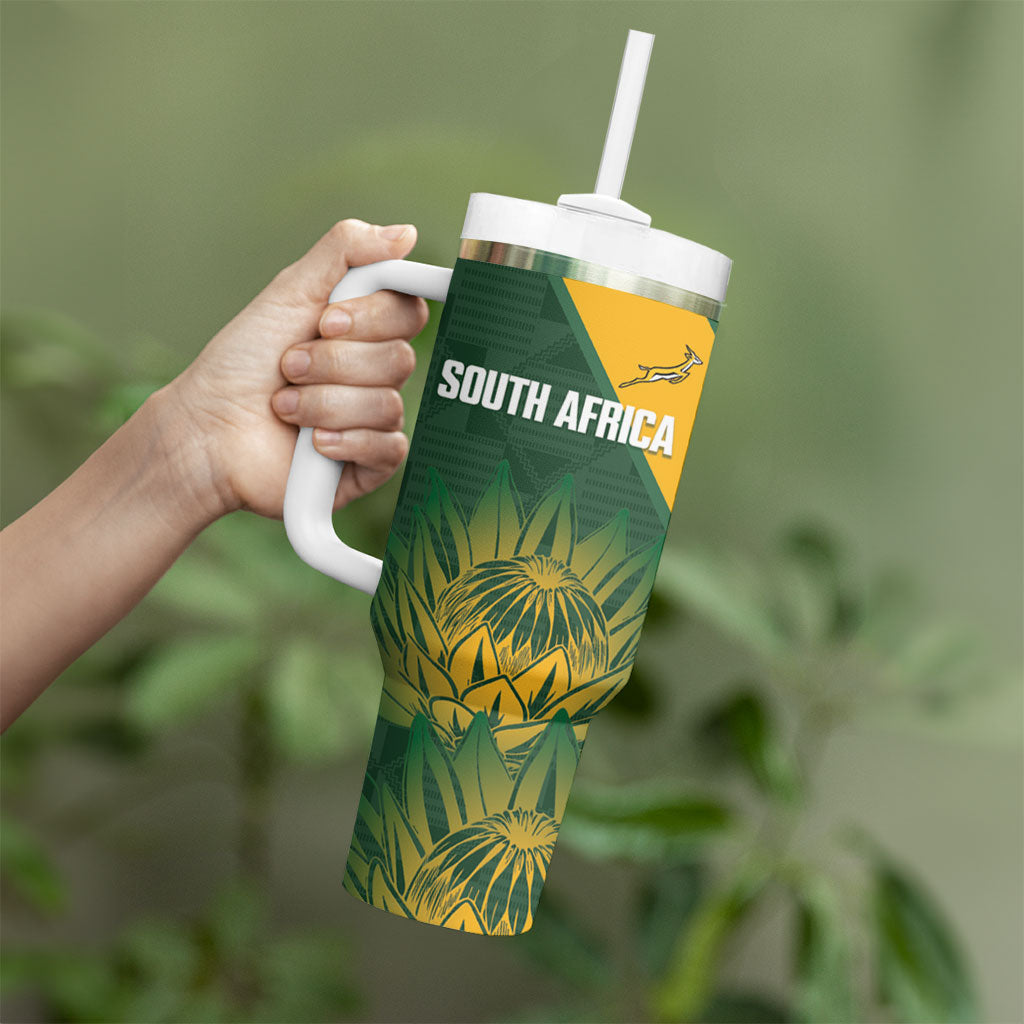 New Zealand and South Africa Rugby Tumbler With Handle Ultimate Rivalry All Black Springboks