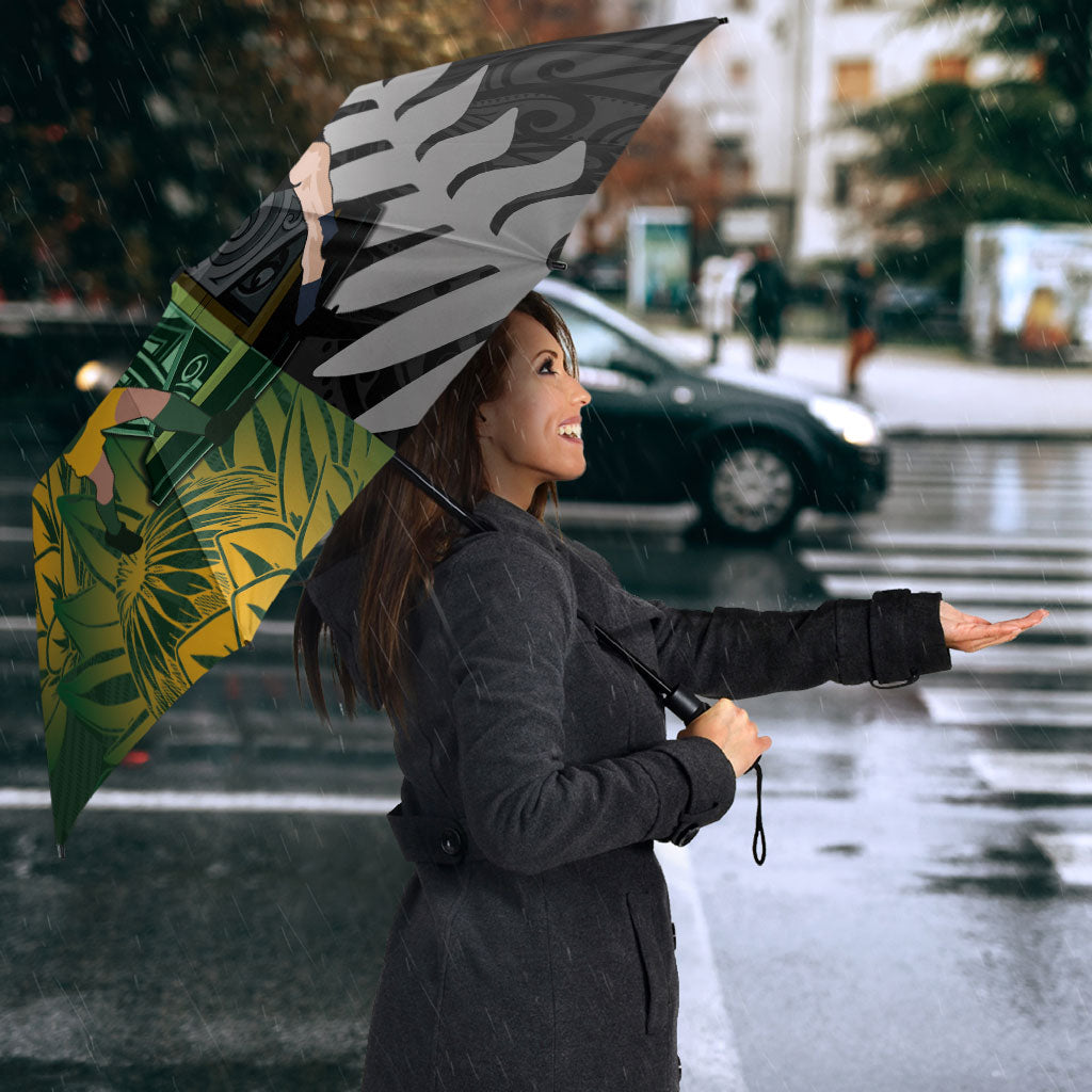 New Zealand and South Africa Rugby Umbrella Ultimate Rivalry All Black Springboks
