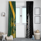 New Zealand and South Africa Rugby Window Curtain Ultimate Rivalry All Black Springboks