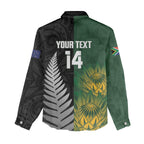 New Zealand and South Africa Rugby Custom Women Casual Shirt Ultimate Rivalry All Black Springboks