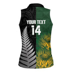 New Zealand and South Africa Rugby Custom Women Sleeveless Polo Shirt Ultimate Rivalry All Black Springboks