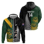New Zealand and South Africa Rugby Custom Zip Hoodie Ultimate Rivalry All Black Springboks