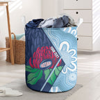 New South Wales Oztag Custom Laundry Basket NSW Waratah Indigenous Art