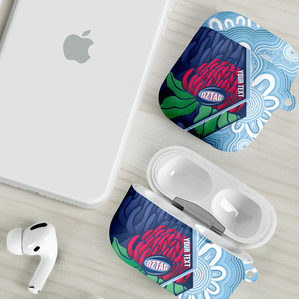 New South Wales Oztag Custom AirPods Case NSW Waratah Indigenous Art