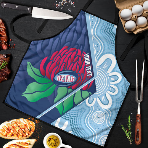 New South Wales Oztag Custom Apron NSW Waratah Indigenous Art