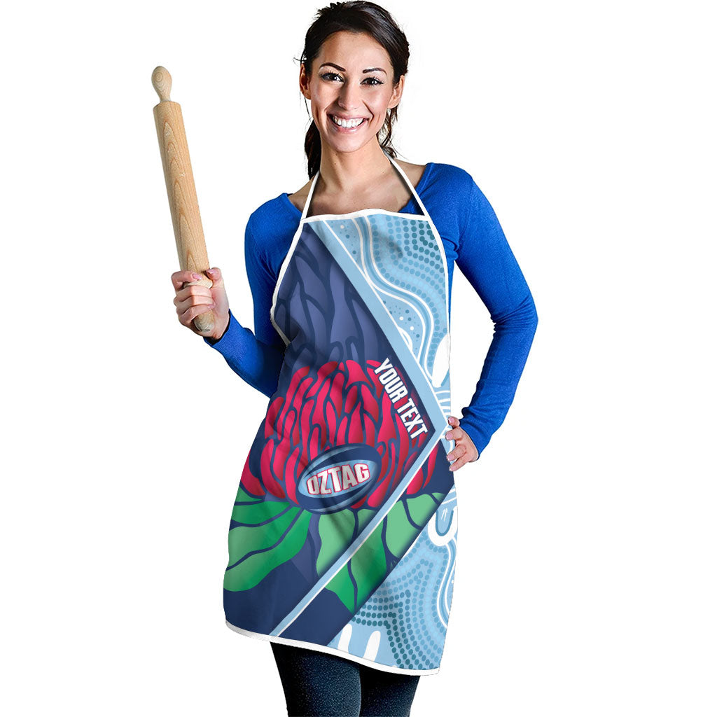 New South Wales Oztag Custom Apron NSW Waratah Indigenous Art