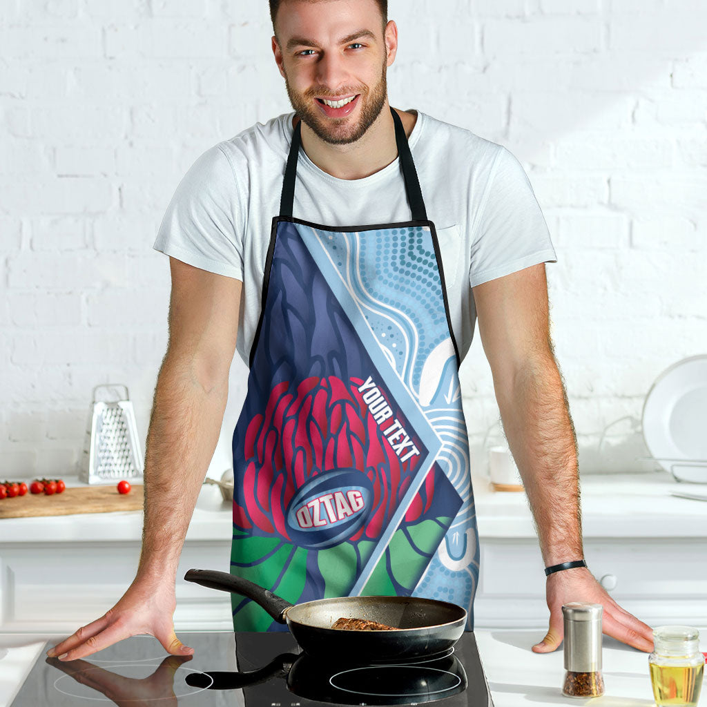 New South Wales Oztag Custom Apron NSW Waratah Indigenous Art