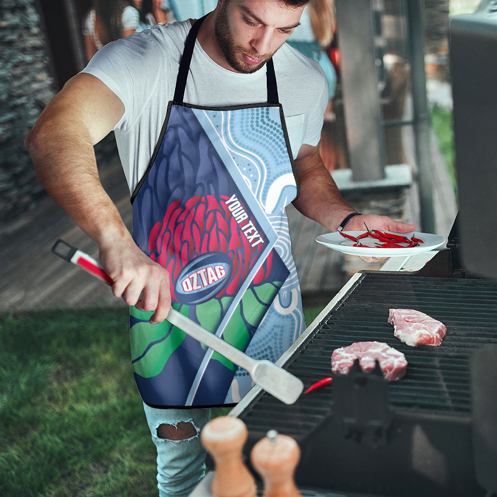 New South Wales Oztag Custom Apron NSW Waratah Indigenous Art