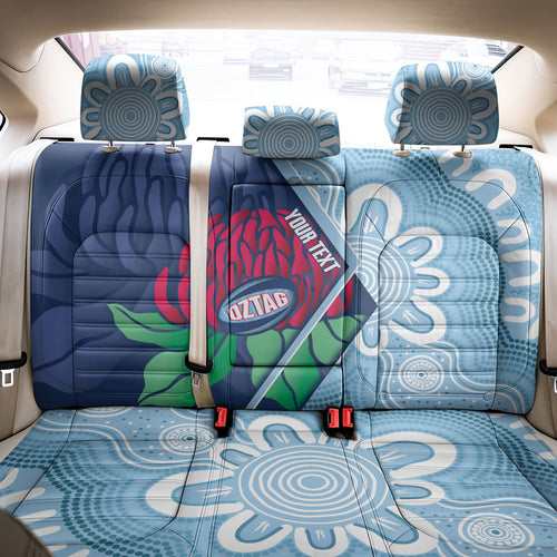 New South Wales Oztag Custom Back Car Seat Cover NSW Waratah Indigenous Art