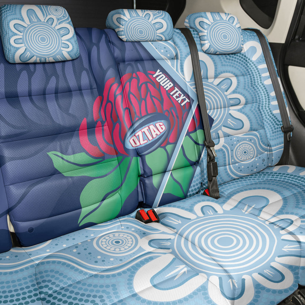 New South Wales Oztag Custom Back Car Seat Cover NSW Waratah Indigenous Art