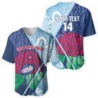 New South Wales Oztag Custom Baseball Jersey NSW Waratah Indigenous Art