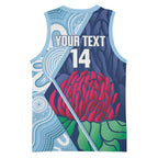 New South Wales Oztag Custom Basketball Jersey NSW Waratah Indigenous Art
