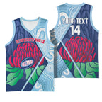 New South Wales Oztag Custom Basketball Jersey NSW Waratah Indigenous Art