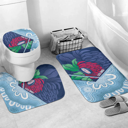 New South Wales Oztag Custom Bathroom Set NSW Waratah Indigenous Art