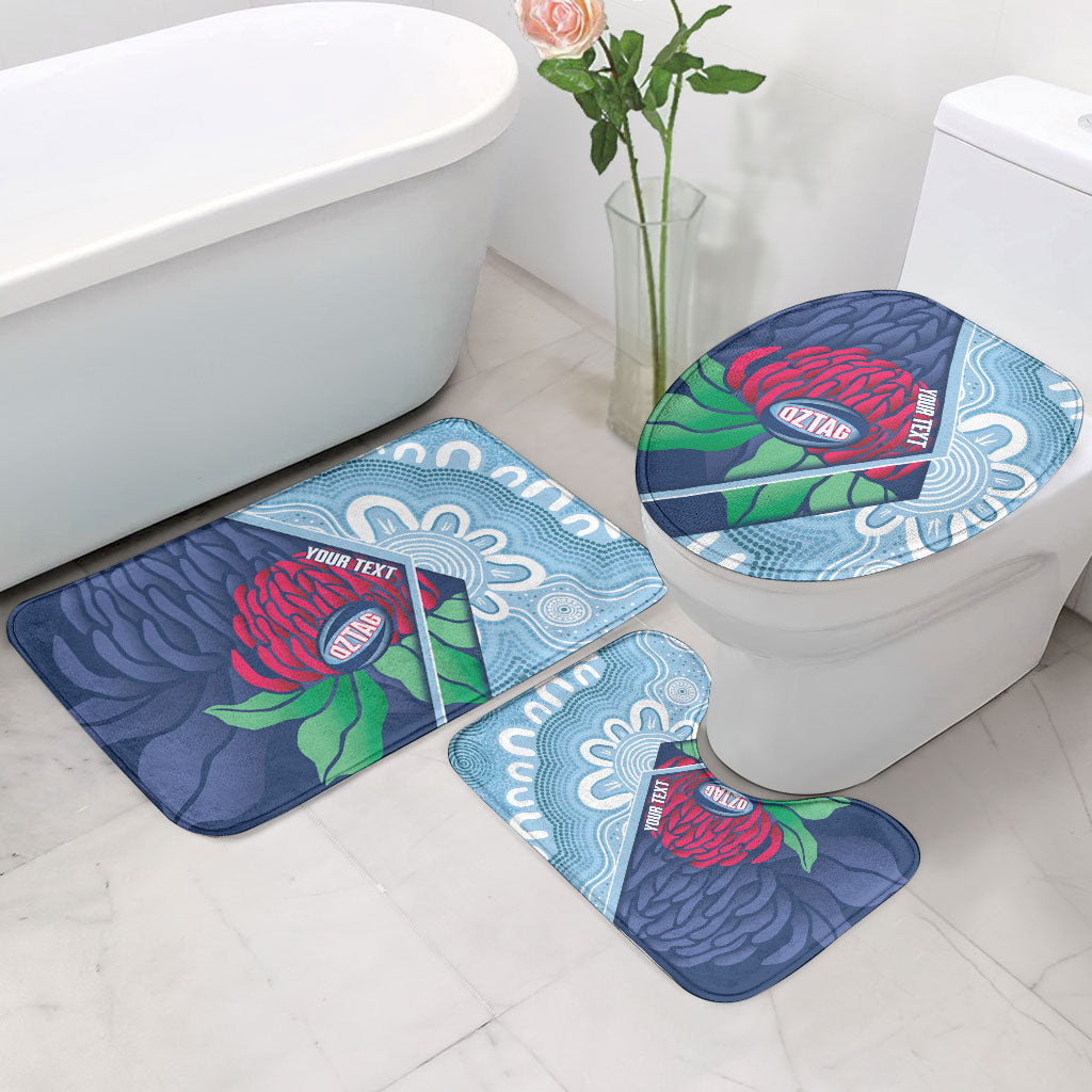 New South Wales Oztag Custom Bathroom Set NSW Waratah Indigenous Art