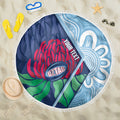 New South Wales Oztag Custom Beach Blanket NSW Waratah Indigenous Art