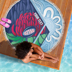 New South Wales Oztag Custom Beach Blanket NSW Waratah Indigenous Art