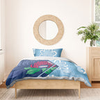 New South Wales Oztag Custom Bedding Set NSW Waratah Indigenous Art