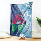 New South Wales Oztag Custom Blanket NSW Waratah Indigenous Art