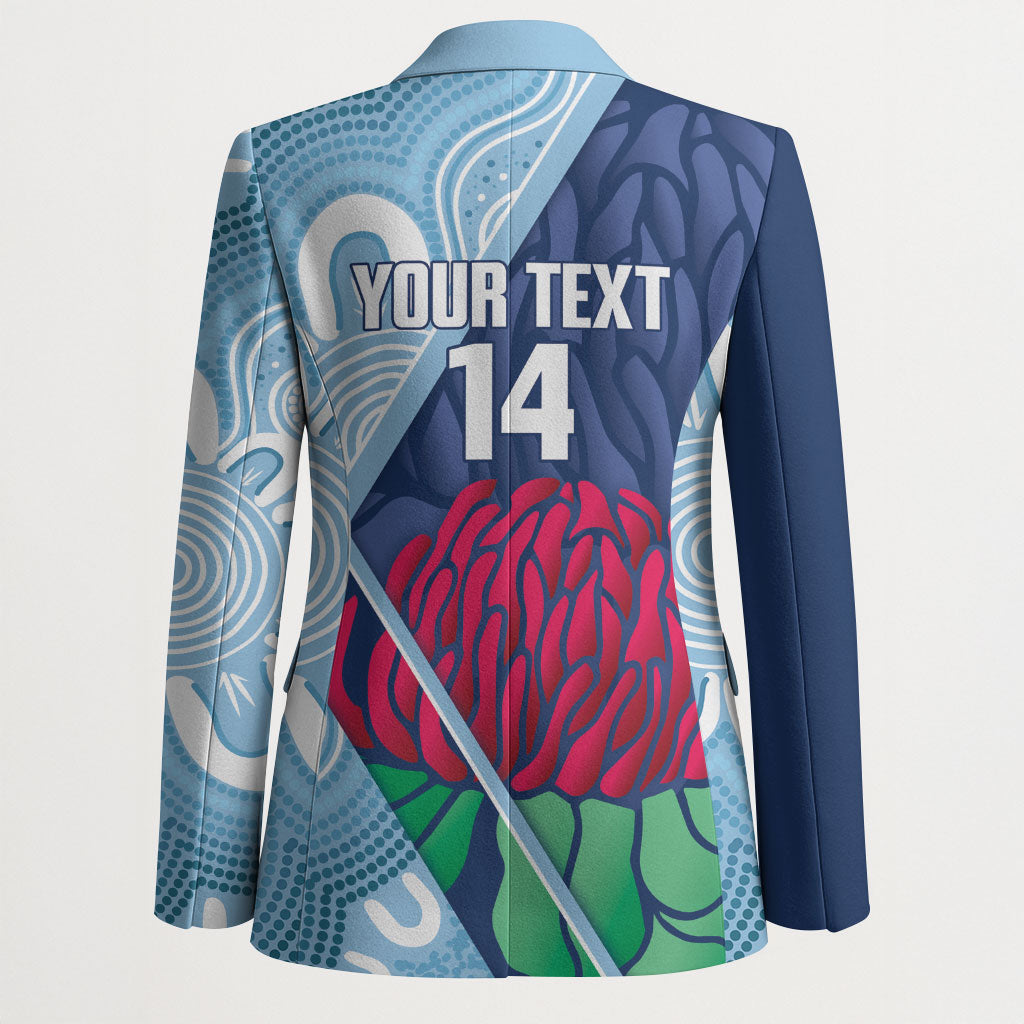 New South Wales Oztag Custom Blazer NSW Waratah Indigenous Art