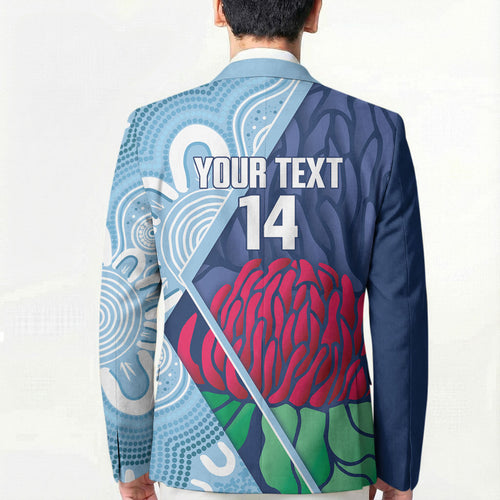 New South Wales Oztag Custom Blazer NSW Waratah Indigenous Art