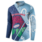 New South Wales Oztag Custom Button Sweatshirt NSW Waratah Indigenous Art