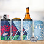 New South Wales Oztag Custom 4 in 1 Can Cooler Tumbler NSW Waratah Indigenous Art