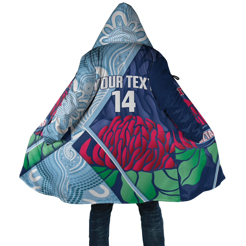 New South Wales Oztag Custom Cloak NSW Waratah Indigenous Art
