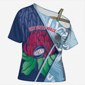 New South Wales Oztag Custom Cross Shoulder Shirt NSW Waratah Indigenous Art