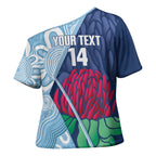 New South Wales Oztag Custom Cross Shoulder Shirt NSW Waratah Indigenous Art