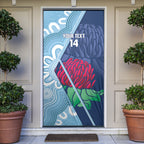 New South Wales Oztag Custom Door Cover NSW Waratah Indigenous Art