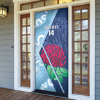 New South Wales Oztag Custom Door Cover NSW Waratah Indigenous Art
