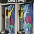 New South Wales Oztag Custom Door Cover NSW Waratah Indigenous Art
