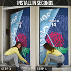 New South Wales Oztag Custom Door Cover NSW Waratah Indigenous Art