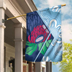 New South Wales Oztag Custom Garden Flag NSW Waratah Indigenous Art