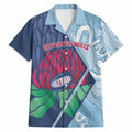 New South Wales Oztag Custom Hawaiian Shirt NSW Waratah Indigenous Art